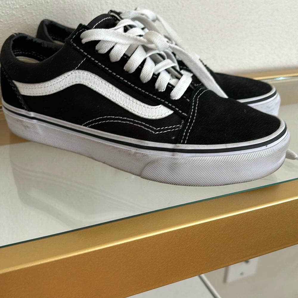 Black and white vans